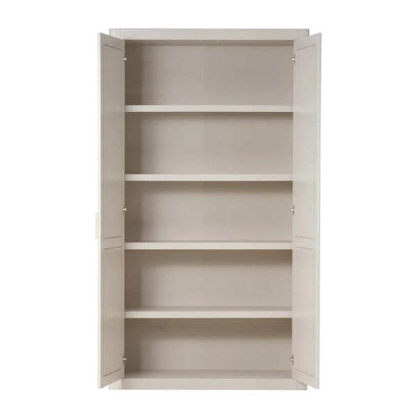 Armadietto grigio chiaro in pino massiccio 120x217x48 cm Gunnar – WOOOD-image-4