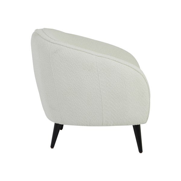 Poltrona bianca in bouclé Almond - Light & Living-image-3