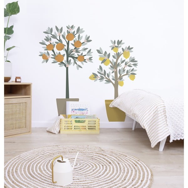 Adesivi per bambini in set da 2 77x87 cm Orange & Lemon Trees - Lilipinso