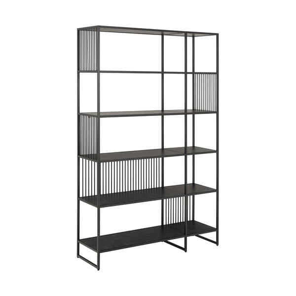 Libreria nera 120x185x35 cm Strington – Actona-image-1