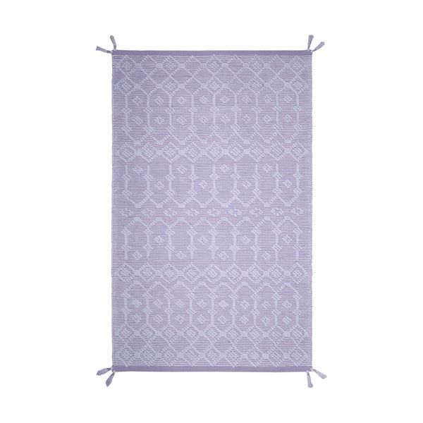 Tappeto artigianale in cotone grigio, 110 x 170 cm Blonder - Nattiot