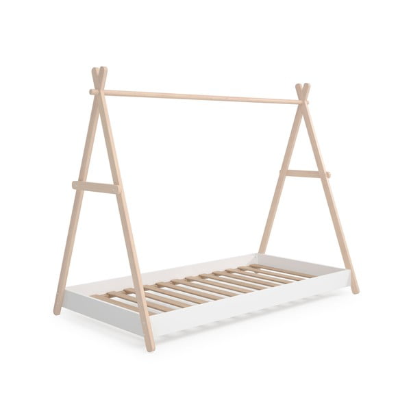 Letto per bambini in legno di pino bianco/naturale 90x200 cm Trufa - Marckeric-image-4