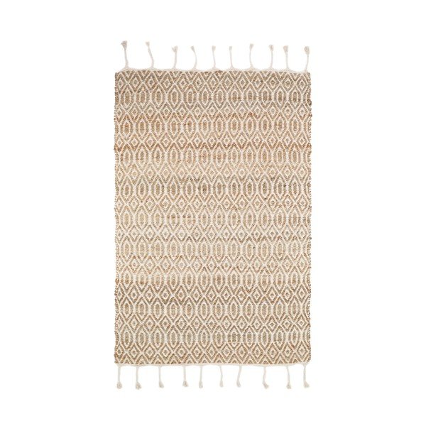 Tappeto di colore naturale in iuta tessuto a mano 110x170 cm Sierra – Nattiot