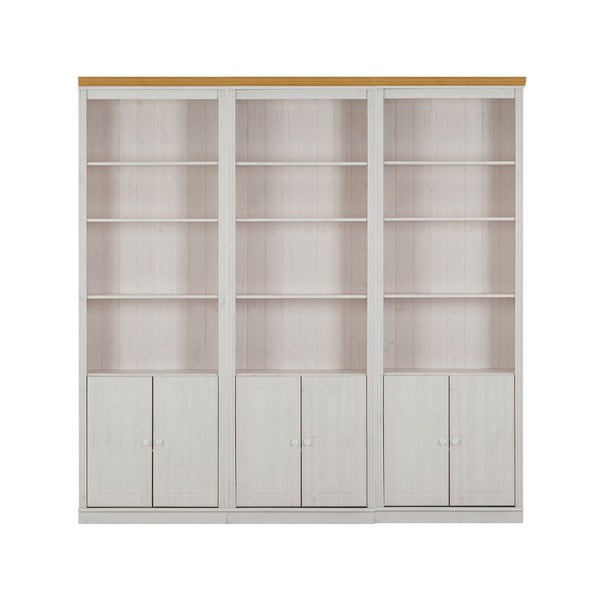 Libreria in legno di pino bianco 222x223 cm Anita - Støraa