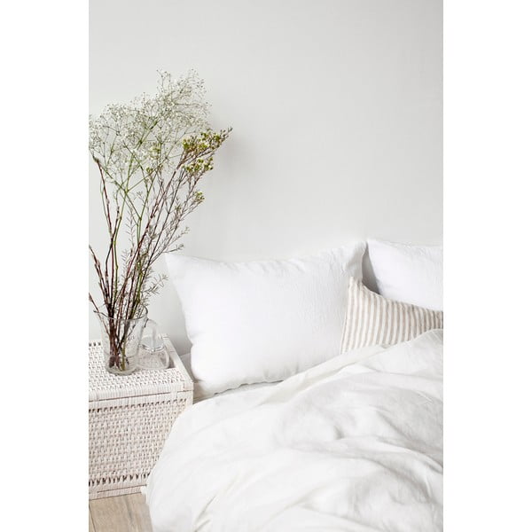 Federa di lino bianca , 70 x 90 cm White - Linen Tales-image-2