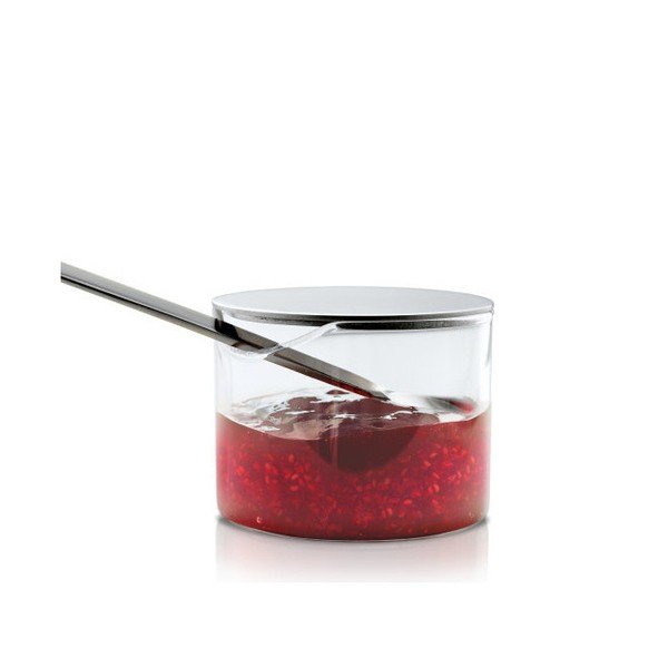 Vaso in vetro con coperchio in acciaio inox Basic - Blomus-image-2