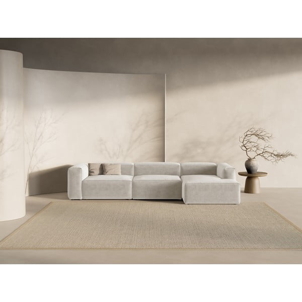 Divano angolare beige (con penisola a destra/con chaise lounge) Bergamo – Cosmopolitan Design-image-1