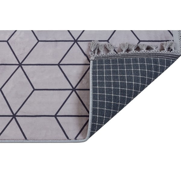 Tappeto lavabile grigio 160x100 cm - Vitaus-image-2