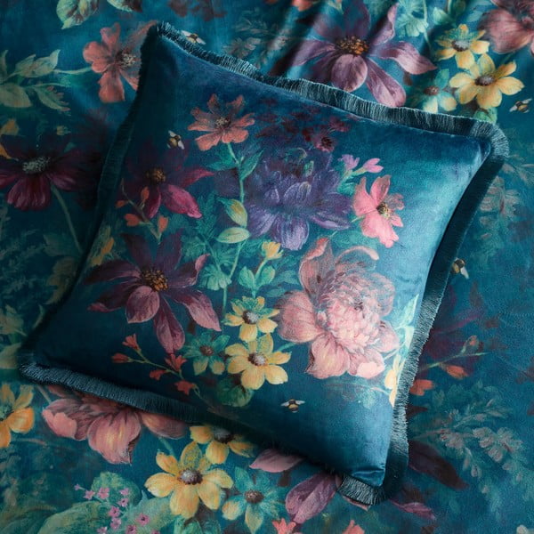 Cuscino decorativo in velluto 45x45 cm Bridgerton Romantic Floral – Catherine Lansfield-image-1