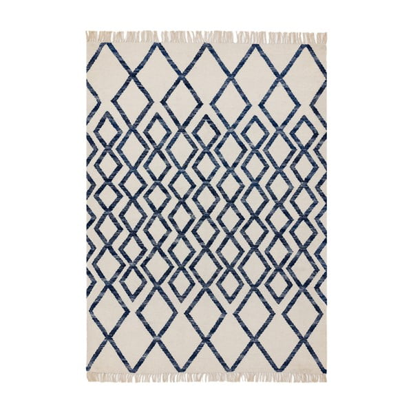 Tappeto beige e blu Diamante, 160 x 230 cm Hackney - Asiatic Carpets