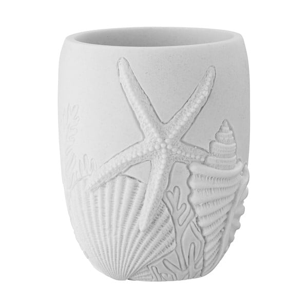 Tazza per spazzolino da denti in poliresina bianca Maloto - Wenko-image-3