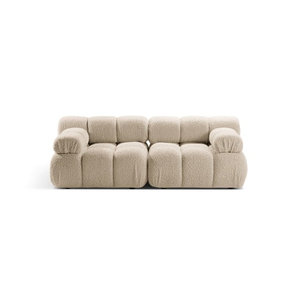 Divano componibile beige in tessuto bouclé 188 cm Bellis - Micadoni Home