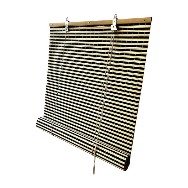 Tenda a pacchetto nera/di colore naturale in bambù 100x160 cm Vela – Gardinia-image-3