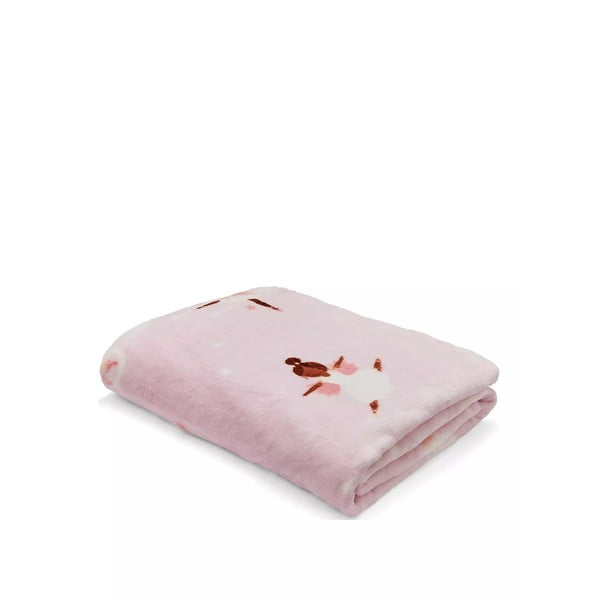 Coperta rosa per neonati in micropile 130x170 cm Dancing Fairies - Catherine Lansfield