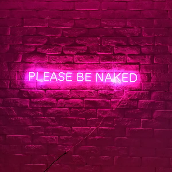 Lampada da parete rosa Naked, 80 x 8 cm Please be Naked - Candy Shock