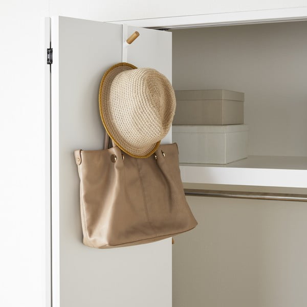 Appendiabiti in metallo bianco da 1,5 cm Tower - YAMAZAKI-image-1