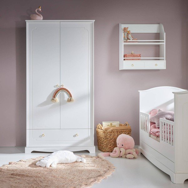 Armadio bianco per bambini 102,8x195 cm Royal - BELLAMY-image-1