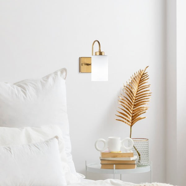 Lampada da parete bianca/dorata ø 10 cm Duzsuz – Opviq lights-image-1