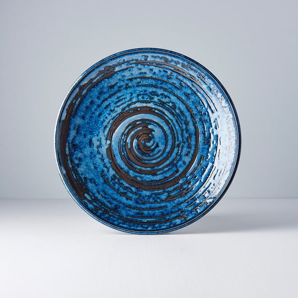Piatto in ceramica blu Swirl, ø 25 cm Copper - MIJ-image-1