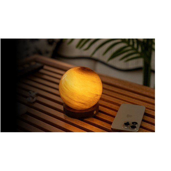 Decorazione luminosa marrone scuro con ricarica USB ø 8 cm Sand Storm – Gingko-image-2