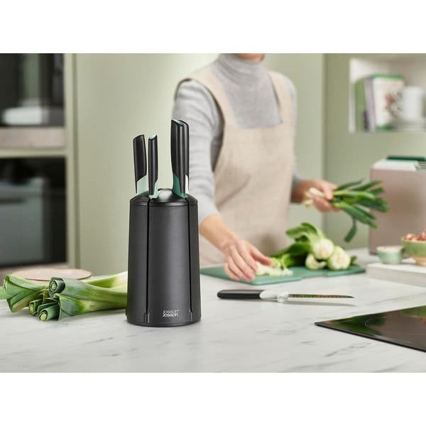 Set di 5 coltelli in acciaio inox con supporto rotante Elevate - Joseph Joseph-image-3