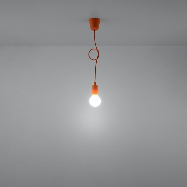 Lampada a sospensione arancione ø 5 cm Rene - Sollux-image-2