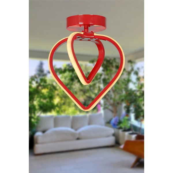 Plafoniera LED rossa in metallo Sevinc – Squid Lighting-image-1
