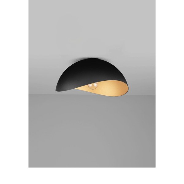 Plafoniera nera opaca/dorata in metallo Opsi – Nova Luce-image-3