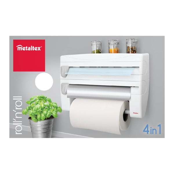 Scatola per asciugamani da cucina e altri accessori , lunghezza 38 cm - Metaltex-image-1