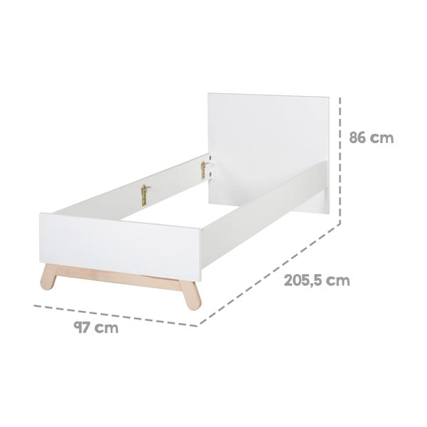 Letto bianco per bambini 90x200 cm Clara - Roba-image-4