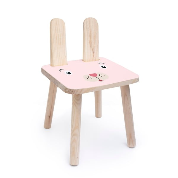 Sedia per bambini in pino massiccio Rose Bunny - Little Nice Things