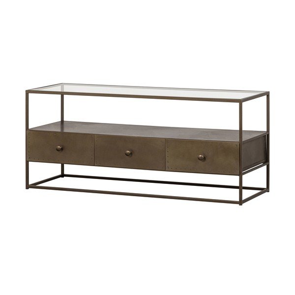 Tavolo TV in metallo color oro 115x50 cm Depart - BePureHome-image-2