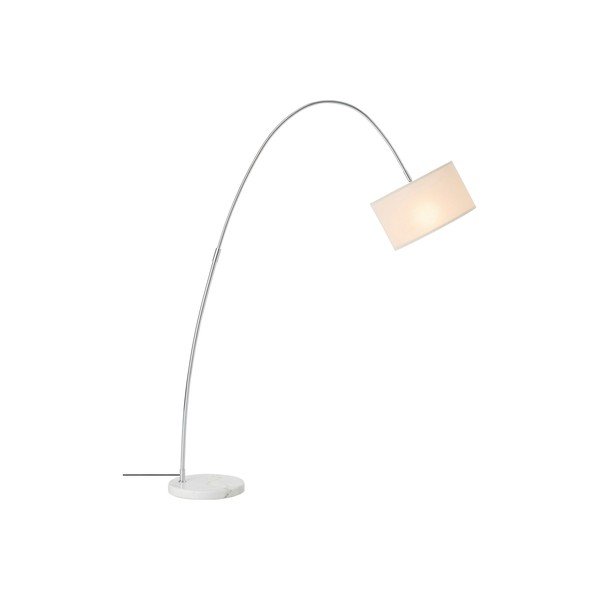 Lampada da terra bianca in tessuto con struttura flessibile (altezza totale 145 cm) Arc – Ellos Home-image-3