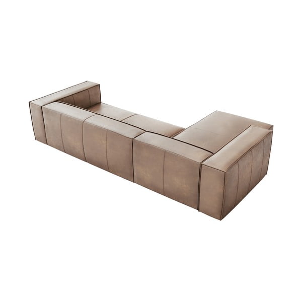 Divano angolare in pelle marrone chiaro (angolo sinistro) Madame - Windsor & Co Sofas-image-4