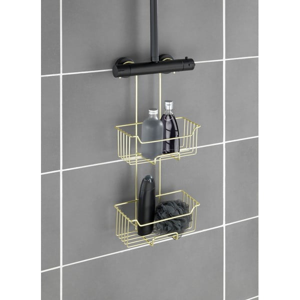 Mensola da bagno sospesa in acciaio inox color oro Milo - Wenko-image-3