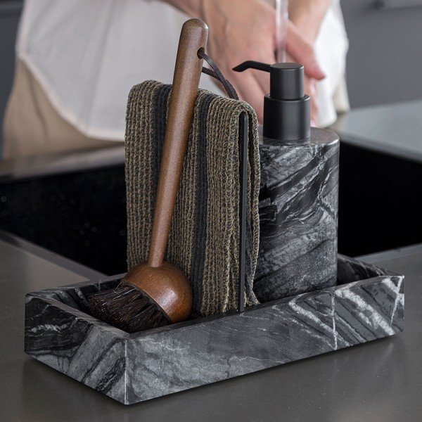 Organizzatore per lavello in pietra grigio scuro Marble - Mette Ditmer Denmark-image-1