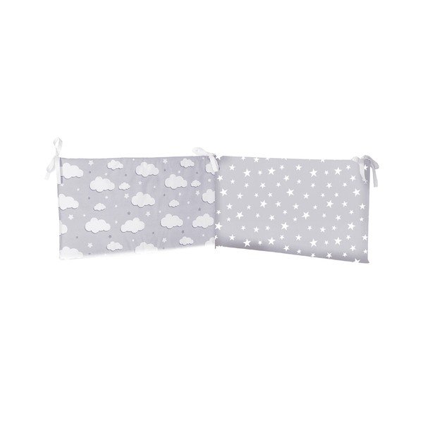 Coprimaterasso per lettino in cotone protettivo grigio-blu Mike & Co. NEW YORK Carino, 40 x 210 cm Stars - Mike & Co. NEW YORK