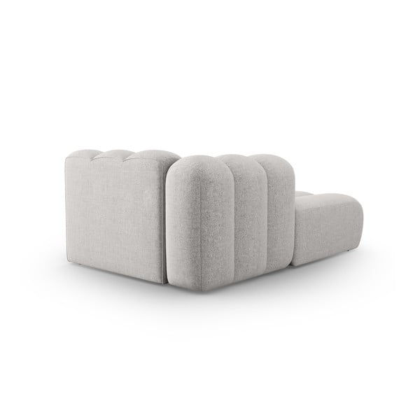 Chaise longue componibile in grigio chiaro (con penisola a sinistra) Lupine – Micadoni Home-image-4