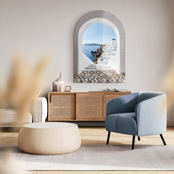 Dipinto su vetro 70x100 cm Oia – Styler-image-1