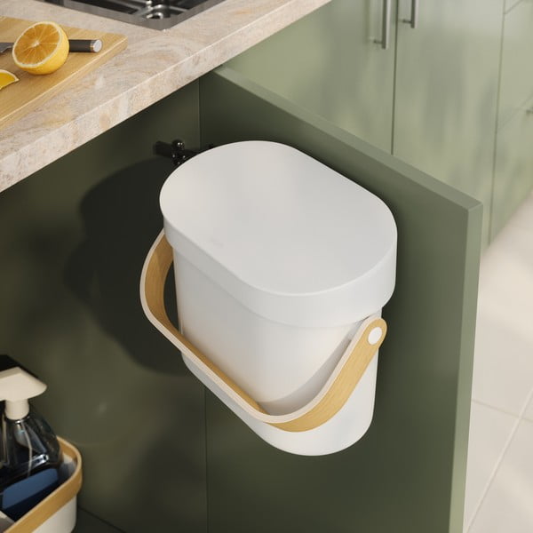 Bidone per l'umido bianco 4 l Bellwood – Umbra-image-2
