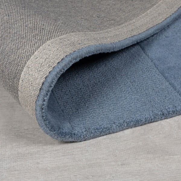 Tappeto in lana blu scuro tessuto a mano 160x230 cm Checkerboard - Flair Rugs-image-2