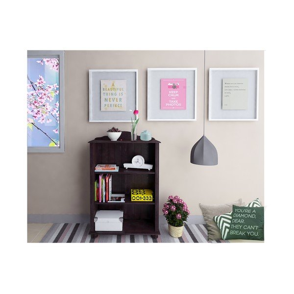 Libreria marrone in legno di pino 77x116 cm Ella - Støraa-image-1