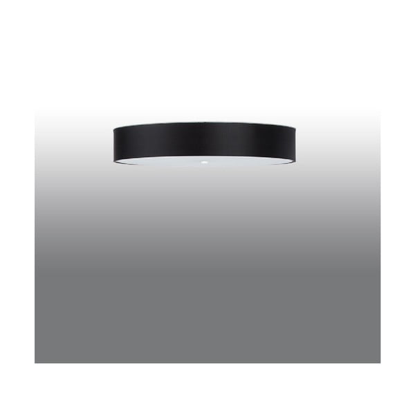 Lampada da soffitto nera con paralume in vetro ø 80 cm Herra - Sollux-image-2