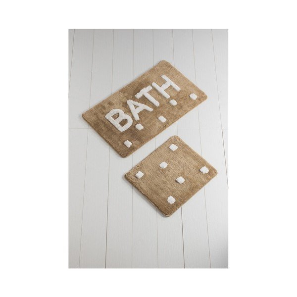 Set di 2 tappeti da bagno marroni Bagno - Foutastic