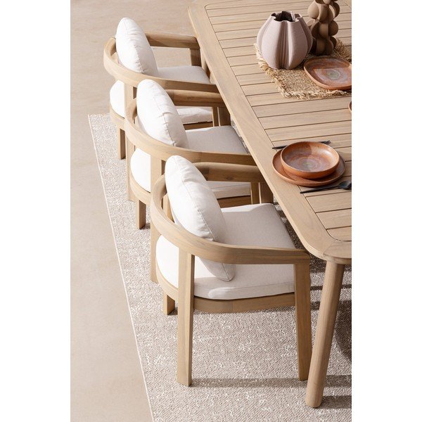 Sedia da esterno di colore naturale in legno massiccio Pablo – Bizzotto-image-1