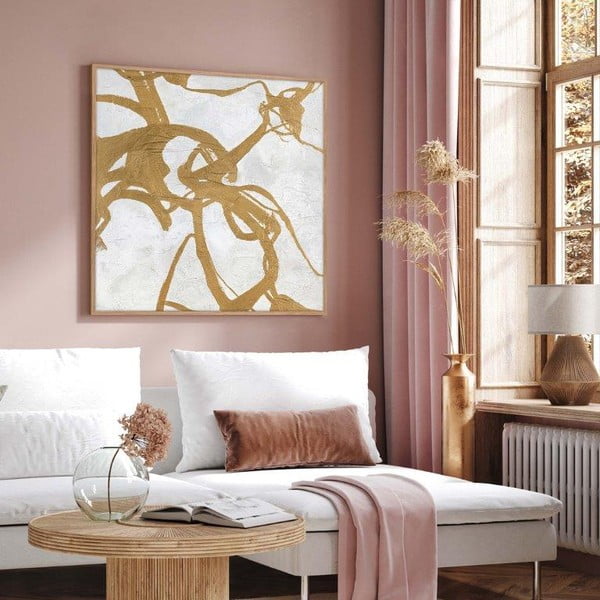 Quadro dipinto a mano 100x100 cm Goldplay - Malerifabrikken-image-2