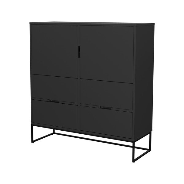 Cassettiera nera con 4 cassetti Lipp - Tenzo-image-3