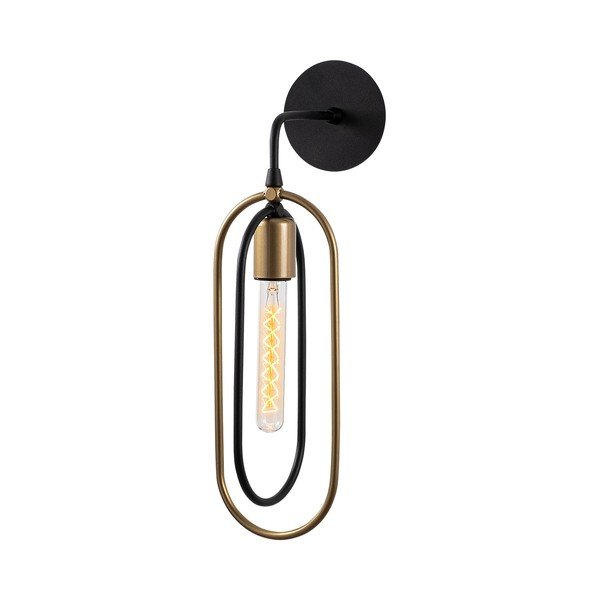 Lampada da parete nera/dorata Cerco – Opviq lights-image-2