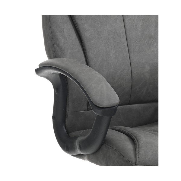 Sedia da ufficio grigio scuro in similpelle Rye – Tomasucci-image-2