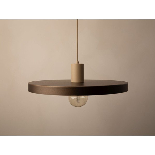 Lampadario marrone chiaro in metallo ø 40 cm Ori – Micadoni -image-2